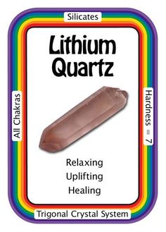 Crystal Card of the Day: Lithium Quartz, "I release any unwanted energies and allow myself to heal." Lithium Quartz Crystal is pure clear quartz with inclusions of magenta-colored Lithium ions. The Lithium contained in this Quartz is the same mineral used in antidepressant medication, but in its pure form as it comes out of the Earth. When combined with Clear Quartz, the natural antidepressant properties of Lithium are amplified. It brings emotional peace, stress release, and relaxation. Crystal Cards, I Release, Crystal Uses, Crystal System, Pure Form, Gemstone Meanings