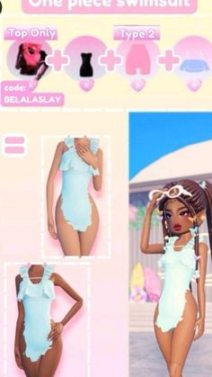 Dti swim suit hack Swimsuit Hack In Dti, Dti Swim Fits, Dti Pool Party Outfits Ideas, Dti Tips And Tricks, Dti Theme At The Beach, Dti Gymnastics, Custom Bathing Suits, Gymnastics For Beginners, Dti Codes