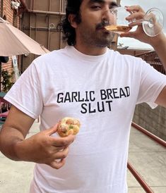 Garlic Bread Funny Tee Shirt Outfits Easy 30 day return policy Funny Gift For Friend, Today I Will Wear My White Button Down, Funny Shirts Aesthetic, Unhinged T Shirts, Crew Neck Cotton Shirt For Brunch, Cotton Crew Neck Shirt For Brunch, Casual Crew Neck Shirt For Brunch, Cool T-shirts, Where To Buy Graphic Tees