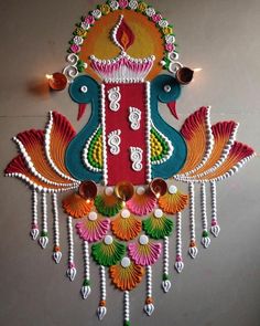 Diwali Rangoli With Colours, Rangoli Designs With Less Colours, Diwali Rangoli Colourful, Pretty Rangoli Designs For Diwali, Trending Rangoli For Diwali, Trending Rangoli Design For Diwali, Diwali Beautiful Rangoli, Rangoli Easy Design Beautiful, Most Beautiful Rangoli Designs