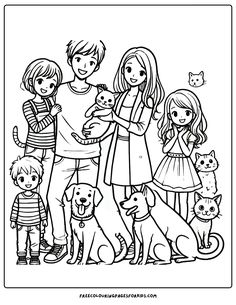 a heartwarming family portrait Family Coloring Pages For Kids, Family Coloring Pages, Family Coloring, Family Picnic, Free Family, Family Celebrations, Family Day, Classroom Activities