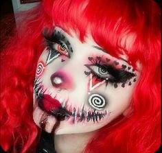 Valentine’s Day Clown Makeup, Clown Alt Makeup, Black And Red Clown Outfit, Creepy Cute Clown Makeup, Demon Clown Makeup, Halloween Makeup Clown Scary, Killer Clown Makeup Scary, Neon Goth Makeup, Creepy Jester Makeup