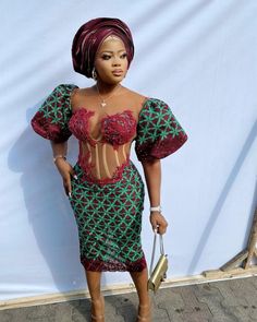 Beaded Clothes, Short Ankara Dresses, Aso Ebi Style, Nigerian Lace Styles Dress, Nigerian Lace Styles, Fabric Styles, Wedding Guest Outfit Summer Casual, African Fabric Dress, Best Wedding Guest Dresses