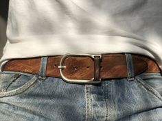 Leather Belt in Vintage Brown Effect and Aged Silver Effect Buckle, Distressed Belt, Aged Belt, Made Elegante Casual, Bracelet Cuir, Brown Belt, True Religion Jeans, Doja Cat, Vintage Brown, True Religion, Full Grain Leather, Italian Leather