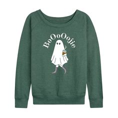 She will love showing off her style with this Women's Boojie Ghost Halloween Lightweight French Terry Sweatshirt. FEATURES Long sleeves ScoopneckFABRIC & CARE Cotton/Polyester Machine wash Imported Size: Small. Color: Heather Green. Gender: female. Age Group: adult. Fall Halloween Crafts, Heather Green, Ghost Halloween, How To Show Love, Grey Green, Halloween Ghosts, Her Style, Fabric Care, French Terry