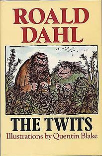 the book cover for the twins by road dahll, with an image of two people