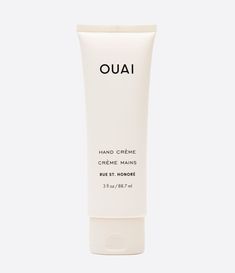 OUAI Hand Creme in Rue St Honore scent to moisturize hands on counter Vanilla Hand Cream, Job Girl, Shop Cart, Spring Skin, Ouai Haircare, Haut Routine, Random Products, Detox Shampoo, Hair Gloss