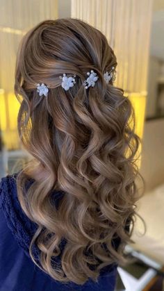 Waterfall Hairstyle, 2024 Prom, Quince Hairstyles, Prom Hairstyles For Long Hair, Front Hair Styles, Hair Stylist Life