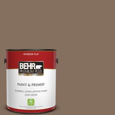 behr premium plus interior / exterior high gloss enamel paint in brown, available from paintshop