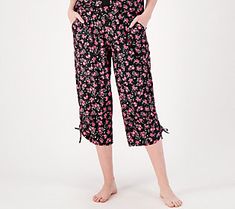 Match these cropped pants with leather sandals for a look that's so casually chic, your vacation attire will be jealous. From Cuddl Duds. Vacation Attire, Casually Chic, Cuddl Duds, Cropped Style, Cropped Pants, Leather Sandals, Black Pants, Elastic Waist, Straight Leg