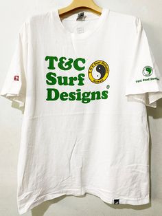 Vintage 90s T&C Surf Designs Shirt Size: L Made In OG Tag Measurements are taken with the garment laying flat. Chest width: 21" Body Length : 27" Condition: Pre-owned 8.5/10 Material: 100% Cotton Comment Good Condition No refund. -Payment : accept paypal only -Shipping : to shipping worldwide by registered airmail (small package) Thai post registered. receiving the item within 7-30 business days non sat-sunday working after payment cleared  (some case in Australia/italy/spain/north and south america 2-4 weeks) I ship every day, monday through Friday! Many times your item will go out same day!! Get your stuff super fast when you buy from me! -Check item status out of my country: http://track.thailandpost.co.th 13w Surf Design, Hawaii Surf, Shirt Prints, North And South, North And South America, Flat Chest, Tshirt Print, Vintage 90s, Gender Neutral