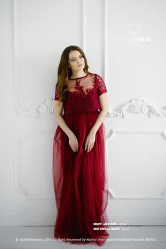 Wine Lace Mary Dress Bridesmaids Long Wine Waterfall Tulle - Etsy Navy Palette, Burgundy Lace Top, Prom Dresses Plus, Prom Dresses Plus Size, Short Sleeve Bridesmaid Dress, Mary Dress, Bridesmaid Skirts, Dress Bridesmaids, Prom Dress Plus Size