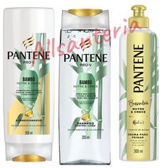 PANTENE SHAMPOO BAMBU CONTROL CAIDA , 1 ACONDICIONADOR Y 1 CREMA PARA PEINAR SET. Pantene Shampoo, Pantene Pro V, Hair Cream, Vodka Bottle, Vodka, Conditioner, Packaging, Drinks, Cream