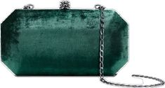 Luxury Green Rectangular Clutch, Elegant Green Bags With Silver-tone Hardware, Elegant Green Clutch, Luxury Green Clutch Evening Bag, Green Elegant Evening Bag, Elegant Green Clutch For Formal Occasions, Chic Green Evening Bag, Elegant Green Formal Clutch, Green Evening Bag With Chain Strap