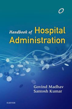 the book cover for handbook of hospital administration