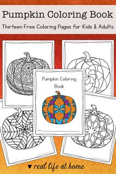 the pumpkin coloring book is open and ready to be used for children's fall activities