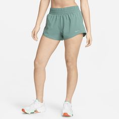 These shorts are the ones that are down for everything you do—from long walks to HIIT to running errands. Their silky-smooth, ultrasoft woven fabric is balanced with sweat-wicking tech so you have ultimate comfort while feeling dry as you work out. Casual Running Bottoms With 5-inch Inseam, Summer Bottoms For Running Errands, Green Athletic Shorts For Running In Spring, Spring Running Green Athletic Shorts, Lightweight Casual Running Shorts, Lightweight Casual Training Bottoms, Casual Lightweight Training Bottoms, Casual Go-dry Bottoms For Running Errands, Casual Elastic Waistband Shorts For Errands