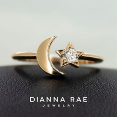 Diamonds in Space, Moon and Star Rings, Space Diamonds, Gemstones in Space, Space Gemstones, Yellow Gold, Crescent Moon Ring, Diamond Ring, Dainty Space Jewelry, Crescent Moon Ring, Moon Jewelry, Star and Moon Ring, Moon and Star Ring, Moon and Star Jewelry, Yellow Gold, Yellow Gold Jewelry, Fine Jewelry, Space Jewelry, Space Inspired, Space Inspired Jewelry, Celestial, Celestial Jewelry Crescent Moon Ring, Space Jewelry, Moon And Star Ring, Jewelry Education, International Space Station, Natural Diamond Ring, Gold Moon, Celestial Jewelry, Gem Ring