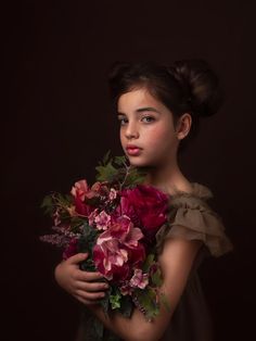 Children Portraits by Beata - The Portrait Masters Photography Awards - Sue Bryce Education - kid photography, studio kid set up, photo shoot ideas for children, studio pictures for children, young girl wearing lace dress holding flowers Studio Pictures, Photography Essentials, Children Portraits, Fine Art Portrait Photography, Fine Art Portraiture, Classic Portraits, Holding Flowers, Portrait Photography Poses, Fine Art Portraits