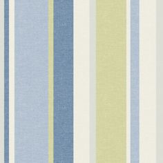 a striped wallpaper with blue and green stripes on it's sides, as well as the bottom half