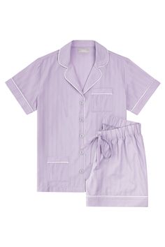 Where the finest cotton and sophisticated tailoring meet. Restful nights await in our breathable, OEKO-TEX® certified fabric. French Lilac, Cotton Pajama Shorts, Cotton Pajamas, Perfect Night, Romantic Night, Lightweight Shorts, Cotton Pyjamas, Menswear Inspired, Short Pajama Set