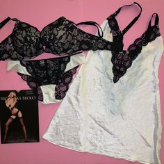 Beautiful Nwt Victoria's Secret Bra Set, Includes: 1) 34d Push Up Bra 2)Medium Panty 3)Small Slip 4)Vs Stockings (Seller's Choice,Depends On What's Left In Stock) Stunning Set!!!Perfect For Your Special Day Or As A Wonderful Gift! Dear Buyers, Also Pls, Ask Questions Before Buying Please!I'll Be Happy To Answer Them ))) All Sales R Final, So No Returns Please. Check Out My Other Vs Items. * I' M Aiming At Getting A 100% Positive Rating, So Please Make Sure You Leave 5 Stars After You Receive You Elegant Victoria's Secret Sets, Purple Bralette, Purple Lace Bra, Leopard Print Bra, White Lace Bralette, Gown White, Victoria Secret Pink Bras, Pink Lace Bralette, White Bralette