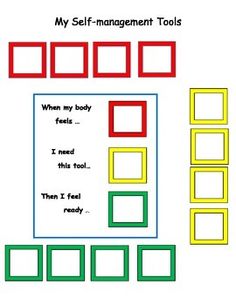 a printable self - management tool with squares and rectangles on the side