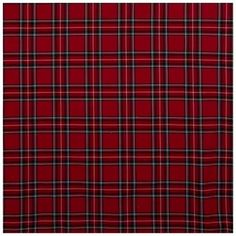 a red plaid fabric with black and white checks on it's sides, as well as