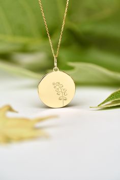 If you wish we can personalize your 14k Solid Gold  Lily Of The Valley Necklace. A Dainty and unique gift for Newborns, Birthdays, Baby Showers and Toddlers! ● MATERIAL 14k SOLID GOLD ● Chain Length or Without Chain - Without Chain - 40 cm / 16 inches - 45 cm / 18 inches - 50 cm / 20 inches ● PENDANT SIZE [The jump ring (bail) is not included in the measurements] - 13 mm / 0.51 Inches diameter - 14 mm / 0.55 Inches diameter - 15.3mm / 0.6 Inches diameter - 16.5mm / 0.65 Inches diameter - 19 mm / 14k Gold Birth Flower Necklace For Personalized Gift, Personalized 14k Gold Birth Flower Necklace, Customizable Gold Flower Pendant Jewelry, Yellow Gold Birth Flower Jewelry Keepsake, May Birth Flowers, Fall Rings, Zodiac Sign Necklace, Sign Necklace, Snake Pendant