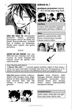 an article from the anime book, titled in english and japanese characters are shown on the page