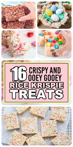 Easy delicious foolproof Rice Krispie treats and the best Rice Krispies bars recipes Rice Krispie Treats Chocolate, Gooey Rice Krispie Treats, Rice Krispie Cakes, Sweet Bars, Chocolate Rice Krispie Treats, Treat Recipes, Rice Krispie Treats, Rice Krispie