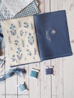 various sewing supplies laid out on a table