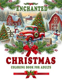 Beautiful Christmas Coloring pages for Adults to enjoy Coloring for Stress Relief Christmas Coloring Pages For Adults, Enchanted Christmas, Enchanted Tree, Adult Coloring Book Pages, Coloring Book For Adults, Coloring Pages Printable