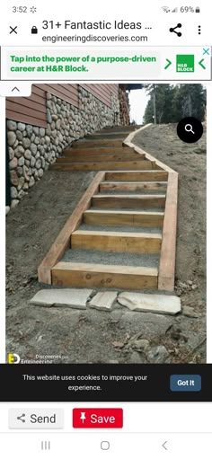 an image of some stairs being built on the ground