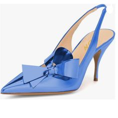 Shoes Heels Prom, Blue Stilettos, Slip On Dress Shoes, Mid Heels Pumps, Womens Stilettos, Pumps Heels Stilettos, Low Heel Sandals, Slip On Sandals, Star Shoes