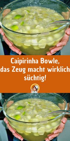 two bowls filled with different types of food in front of a person's face