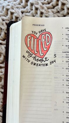 You have filled my heart with greater joy, Psalm 4:7, Bible journaling ideas, Bible Journaling, Bible, Cute, Aesthetic, Christian, Faith, Journaling, Christian Journaling Journaling Ideas Bible, Journaling Christian, Bible Journaling Ideas, Aesthetic Christian, Personal Bible Study