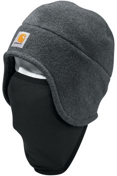 Carhartt Men's Fleece 2-in-1 Headwear, Charcoal Charcoal Face Mask, Carhartt Logo, Charcoal Mask, Fleece Hat, Mens Beanie, Diy Mask, Mens Fleece, Carhartt Mens, Beanie Hats