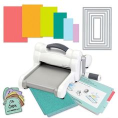 an image of a cricut machine and cutting mat with color swatters on it