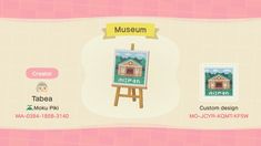 an animal crossing game screen showing the location of museum and other things to see on it