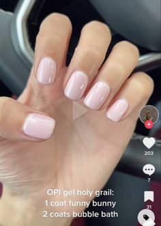 Natural White Pink Nails, Opi Gel Polish Bubble Bath, Sns Spring Nail Colors 2024, Opi Combinations, Opi Color Combinations, Nails For Baby Girl Arrival, Squoval Nails Spring Colors, Shellac Nails 2023, Opi Gel Polish Colors Spring 2023