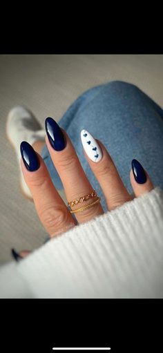 Blue Autumn Nails, Biab Nails, Hoco Nails, Dark Blue Nails, Navy Nails, Simple Fall Nails, November Nails, Summery Nails, Nails Winter