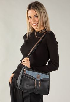 Stay organized and stylish with our Multi Pocket Faux Leather Cross Body Bag. Featuring contrast stitching and an adjustable strap, this bag offers convenience and versatility. Perfect for on-the-go fashionistas! Versatile Black Satchel With Cell Phone Pocket, Faux Leather Bags With Cell Phone Pocket, Black Satchel With Zipper Pocket For Fall, Black Shoulder Bag With Zipper Pocket For Fall, Fall Black Shoulder Bag With Zipper Pocket, Casual Black Hobo Bag With Cell Phone Pocket, Fall Black Hobo Bag For On-the-go, Black Hobo Bag With Zipper For Fall, Black Faux Leather Bag With Cell Phone Pocket