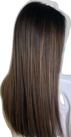 Brown Hair Straight, Brunette Hair Color With Highlights, Natural Hair Styling, Straight Hair Highlights, Brown Hair With Lowlights, Light Brown Balayage, Balayage Hair Color Ideas