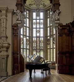 Harlaxton Manor, Grand Piano, Vintage Interiors, House Goals, Pretty House, Manor House, Beautiful Architecture, Picture Library, House Inspo