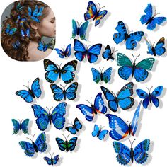 PRICES MAY VARY. Enough to wear: you will receive 24 pieces of butterfly hair clips in different sizes and styles, enough quantity for your daily wearing and replacement, you can also share them with your friends and family, enjoying dressing up together Various sizes to choose: our butterfly hair clips come with different sizes for you to choose and match, including 2 pieces 12 cm/ 4.7 inch, 4 pieces 10 cm/ 3.9 inch, 6 pieces 8 cm/ 3.2 inch, 8 pieces 6 cm/ 2.4 inch, 4 pieces 4.5 cm/ 1.8 inch, d Magnet Diy, Christmas Wedding Decorations, Butterfly Magnet, Cheap Wall Stickers, Butterfly Wall Decals, Diy Wall Stickers, Butterfly Ornaments, Christmas Tree Bows, Decor Stickers