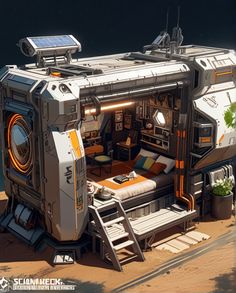 an image of a sci - fi themed house on the beach