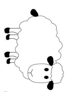 a sheep with two black dots on it's face and one white dot in the middle