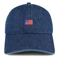 Stitchfy USA Small Flag 1 inch Embroidered 100% Cotton Denim Cap Dad Hat (SF-LOG142-MGC-7610) Cotton Trucker Baseball Cap With Flat Brim, Casual Baseball Cap With Embroidered Logo And Flat Brim, Trucker Hat With Letter Print In Cotton, Casual Pre-shrunk Snapback Dad Hat, Casual Adjustable Hats Made In Usa, Casual Curved Brim Hat Made In Usa, Casual Trucker Hat With Embroidered Logo And Flat Brim, Casual Dad Hat With Embroidered Logo And Flat Brim, Casual Flat Bill Hat With Embroidered Logo