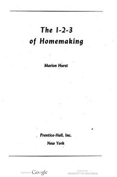 the title page for the book, the i - 2 - 3 of homemaking